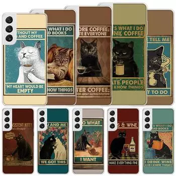 Мягкий чехол с забавным постером кота для повседневной жизни для Samsung Galaxy M12 M21 M30S M31 M32 M51 M52, чехол для телефона Note 8 9 10 + 20 Ultra J4 J6 P Samsung M11