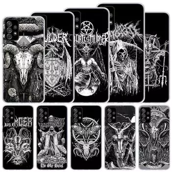 Мягкий чехол Satanic Goat Satan Devil для Samsung Galaxy A52 A53 A32 A22 A12 5G Phone Cover A33 A23 A13 A72 A73 A02S A03S A42 Coque Samsung A02S