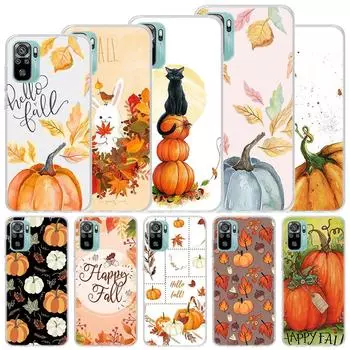 Мягкий чехол «Счастливая осень-осень» с тыквой для Xiaomi Redmi Note 11S 10S 11 10, чехол для телефона 11T 11E Pro 9 9S 8 8T 9T 7 6 5 4X Shell Coqu Redmi Note 11S 4G
