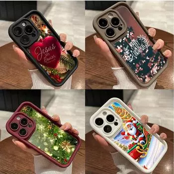 Мягкий чехол Sky Eye Ladder для Samsung A06 A15 A25 A35 A55 A14 A24 A34 A54 S23 S24 FE Все модели Samsung Чехлы для телефонов Чехол NY45 Рождественский Санта-Клаус Samsung A03