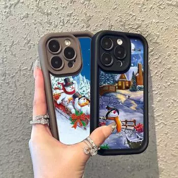 Мягкий чехол Sky Eye Ladder для Samsung A06 A15 A25 A35 A55 A54 A24 A14 S23 S24 FE Все модели Samsung Чехлы для телефонов NY34 Новый год Рождество Рождественская елка Samsung A03