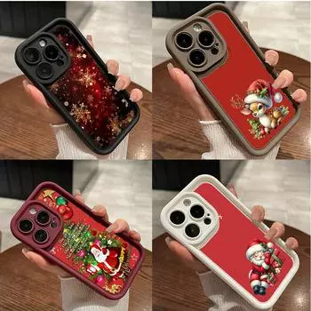 Мягкий чехол Sky Eye Ladder для Samsung A06 A15 A25 A35 A55 A14 A24 A34 S23 S24 FE Все модели Samsung Чехлы для телефонов Чехол NY40 Санта-Клаус Рождественская елка Samsung A03