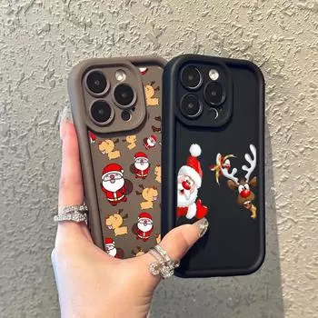 Мягкий чехол Sky Eye Ladder для Samsung A06 A15 A25 A35 A55 S23 S24 FE Все модели Samsung Чехлы для телефонов Силиконовый чехол NY24 Новый год Счастливого Рождества искусство Samsung A03