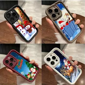 Мягкий чехол Sky Eye Ladder для Samsung A06 A15 A25 A35 A55 S23 S24 FE Все модели Samsung Чехлы для телефонов Силиконовый чехол NY32 Счастливого Рождества Санта-Клаус арт Samsung A03