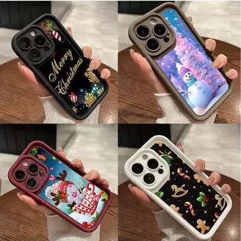 Мягкий чехол Sky Eye Ladder для Samsung A06 A15 A25 A35 A55 S24 FE Все модели Samsung Чехлы для телефонов Силиконовый чехол NY30 Веселое Рождество Рождественская елка искусство Samsung A03