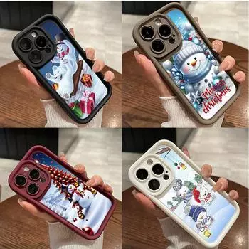 Мягкий чехол Sky Eye Ladder для Samsung A06 A15 A25 A35 A55 A54 A24 A14 A24 S23 S24 FE Все модели Samsung Чехлы для телефонов NY35 Новый год Рождество Санта-Клаус Samsung A03