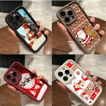 Мягкий чехол Sky Eye Ladder для Samsung A06 A15 A25 A35 A55 A14 S23 S24 FE Все модели Samsung Чехлы для телефонов Чехол NY39 Новый год Счастливого Рождества Санта Клаус Samsung A03