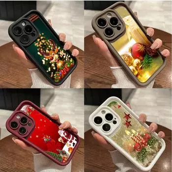 Мягкий чехол Sky Eye Ladder для Samsung A06 A15 A25 A35 A55 S23 S24 FE Все модели Samsung Чехлы для телефонов NY36 Новый год Рождество Санта Клаус Рождественская елка Samsung A03