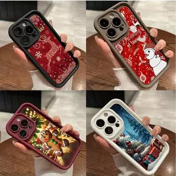 Мягкий чехол Sky Eye Ladder для Samsung A06 A15 A25 A35 A55 A14 S23 S24 FE Все модели Samsung Чехлы для телефонов Силиконовый чехол NY28 Рождественская елка Санта-Клаус Samsung A03