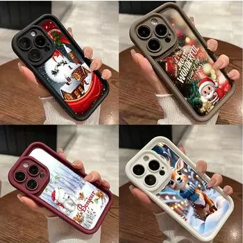 Мягкий чехол Sky Eye Ladder для Samsung A06 A15 A25 A35 A55 A54 S23 S24 FE Все модели Samsung Чехлы для телефонов Силиконовый чехол NY31 Счастливого Рождества Санта Клаус Samsung A03