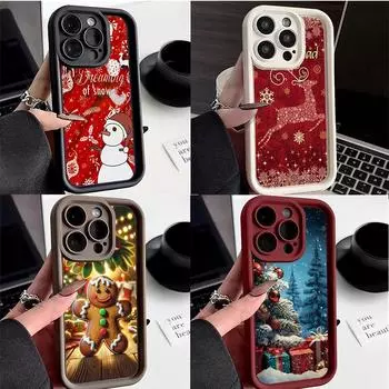 Мягкий чехол Sky Eye Ladder для Xiaomi 14T Redmi 12c 13c 14c Note 11 12 13 Pro Все модели Xiaomi Redmi Чехлы для телефонов Чехол NY28 Рождественская елка Санта-Клаус Xiaomi 11 Lite 5G NE