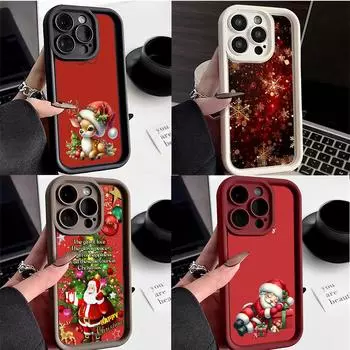 Мягкий чехол Sky Eye Ladder для Xiaomi 14T Redmi 12c 13c 14c Note 11 12 13 Pro 12s Все модели Xiaomi Redmi Чехлы для телефонов NY40 Санта-Клаус Рождественская елка Xiaomi 11 Lite 5G NE