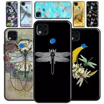 Мягкий чехол «Стрекоза» для Xiaomi Redmi Note 11 Pro Note 10 Pro Note 9 Pro 10S 9S 8T 9A 9C 9T Redmi 7A