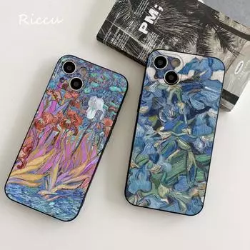 Мягкий чехол Toug для iPhone 14 Van Gogh Irises1889 Toug для Iphone 14 11 12Pro 8 7 Plus X 13Pro MAX SE2020 XR XS Чехлы iphone 13mini