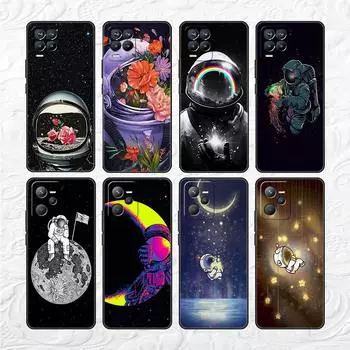 Мягкий чехол TPU для Realme 8 C21 9 Pro 8i 9i GT Neo 3 2 C3 7 6 C21Y C15 C11 C35 силиконовый чехол для телефона астронавт Realme GT Neo 3