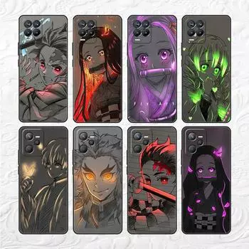 Мягкий чехол TPU для Realme 8 C21 9 Pro 8i 9i GT Neo 3 2 C3 7 6 C21Y C15 C11 C35 силиконовый чехол для телефона аниме Demon Slayer Realme GT Neo 3