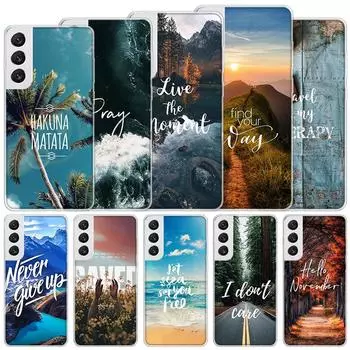 Мягкий чехол Travel Mountain Beach Proverb для Samsung Galaxy M12 M21 M30S M31 M32 M51 M52, чехол для телефона Note 8 9 10 + 20 Ultra J4 J6 Samsung M11