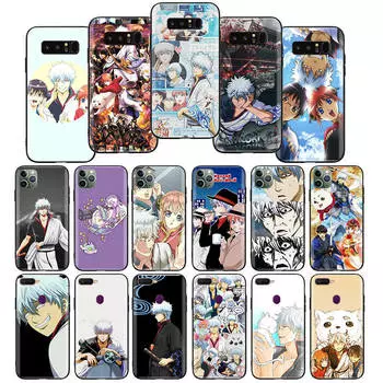 Мягкий чехол W-13 GinTama для Xiaomi Redmi 10A 10C 12C 13C 9A 9C 9T A3 A3X Note 8 9 10 11 12 13 Poco F5 F6 M6 X3 X6 C50 C51 C55 C65 Pro Plus 4G 5G Redmi Note 11 Pro 5G коричневато-жёлтый