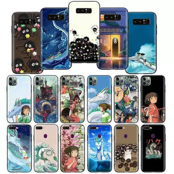 Мягкий чехол W-35 Spirited Away для Xiaomi Redmi 10A 10C 12C 13C 9A 9C 9T A3 A3X Note 8 9 10 11 12 13 Poco F5 F6 M6 X3 X6 C50 C51 C55 C65 Pro Plus 4G 5G