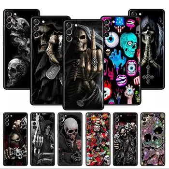 Мягкий чехол в стиле ретро с черепом и бабочкой для Samsung Galaxy S22 S20 S21 FE S10 Note 20 Ultra 10 S9 Plus S8, чехол для телефона Samsung S21 5G
