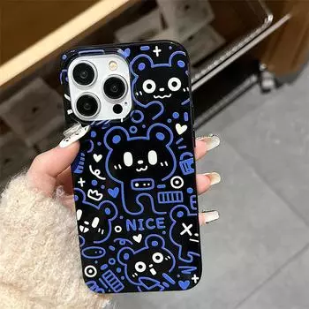 Мягкий чехол Zhitai Jelly для iPhone 13-16 Pro - мультяшный дизайн для женщин iPhone 13 Mini