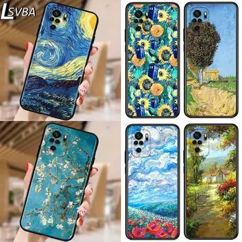 Мягкий черный чехол для телефона с изображением звезды Ван Гога для Xiaomi Redmi Note 10 10S 9 9T 9S 9Pro Max 8T 8Pro 8 7 6 5 Pro 5A 4X4 Redmi Note4(32 64GB)