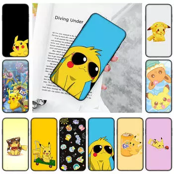 Мягкий черный чехол JP39 Pikachus для Xiaomi Poco X6 X4 M5 M6 F5 F6 C65 C55 C50 C51 C40 Pro Redmi 14C A3X 13C 12C 11T 10A 9C Note 7 6 8A Plus Redmi Note 11 Pro арлекин