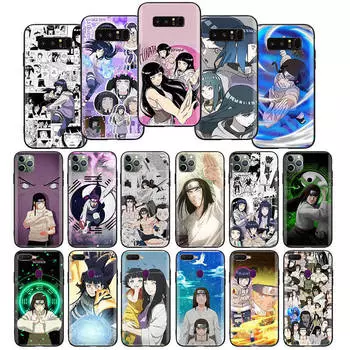 Мягкий черный чехол W-17 Naruto Hyuga Neji Hinata для iPhone 11 12 13 14 15 6 7 8 X XS Pro Max XR Samsung S21 S22 S23 S24 FE Ultra S8 Plus iPhone 8Plus зелёный