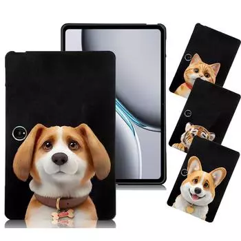 Мягкий черный защитный чехол TPU с изображением щенка и кота для Oppo Pad Neo/Oppo Pad Air2, противоударный чехол, чехлы для планшетов OnePlus Pad Neo/Pad Air 2 Oppo Pad Neo/Pad Air2