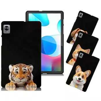 Мягкий черный защитный чехол TPU с изображением щенка и кота для OPPO Realme Pad Mini 8,7 , противоударный чехол для планшета OPPO Realme Pad Mini 8.7