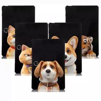 Мягкий черный защитный чехол TPU с изображением щенка и кота для OPPO Realme Pad2/Pad X/Realme Pad Противоударный чехол Чехлы для планшетов для OPPO Realme Pad Mini OPPO Realme Pad Mini 8.7