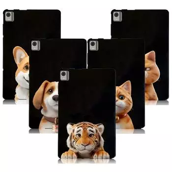 Мягкий черный защитный чехол TPU с изображением щенка и кота для Nokia T21, противоударный чехол для планшета Nokia T10 Nokia T10