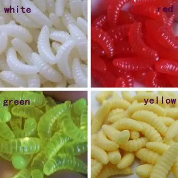 Мягкий червь, имитация личинки, рыболовная наживка, червь, 2 см/0,79 дюйма, искусственный бионический мягкий червь, рыболовные снасти для активного отдыха 50PCS белый