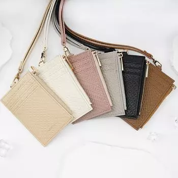 Мягкий держатель карт из искусственной кожи 2023 года — стильный, простой и портативный. темно-розовый