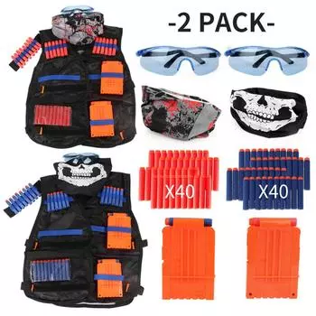 Мягкий детский жилет, комплект для Nerf N-Strike Elite Series Outdoor Game, держатель для майки, аксессуары для журналов, игрушки