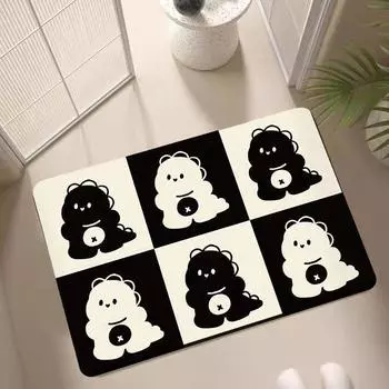 Мягкий диатомитовый грязевой впитывающий коврик для ванной, нескользящий коврик для туалетной двери, бытовой туалет, быстросохнущий коврик для туалета 30 * 50cm diatom mud