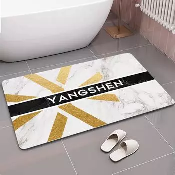 Мягкий диатомитовый грязевой впитывающий коврик для ванной, быстросохнущий, нескользящий коврик для ног, подсветка двери унитаза, роскошный коврик для ванной 40*60cm