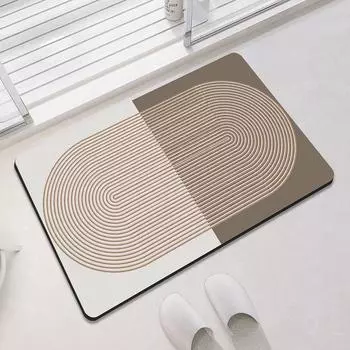 Мягкий диатомовый грязепоглощающий коврик для ванной комнаты, коврик для порога ванной комнаты, грязный нескользящий унитаз 40 * 60cm crystal velvet