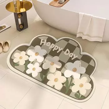 Мягкий диатомовый грязепоглощающий нескользящий коврик для ванной комнаты, быстросохнущий дверной коврик, современный и простой, бытовой, новый 40x60cm