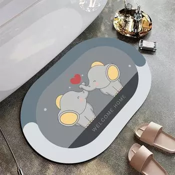 Мягкий диатомовый грязевой впитывающий коврик для ванной, туалетная дверь, нескользящий быстросохнущий коврик 40 * 60cm