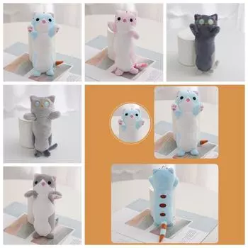 Мягкий длинный брелок-кукла-кошка, 16 см, длинная плюшевая игрушка-кошка, украшения для дома, плюшевый брелок с кошкой, детские игрушки