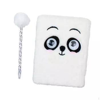 Мягкий дневник, канцелярские принадлежности, милый журнал, блокнот для детей, персональный планировщик с ручкой для бизнеса, White Panda