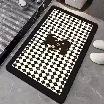 Мягкий домашний коврик из диатомовой грязи, нескользящий впитывающий коврик для ног, коврик для ванной Violent Bear, мягкий быстросохнущий коврик для ванной 40*60cm