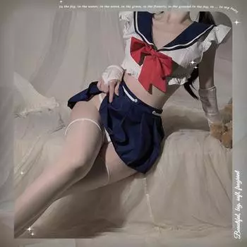 Мягкий дымчатый Luo косплей сексуальное нижнее белье милый милый темно-синий костюм двумерный костюм для косплея кампус взрослый костюм average size