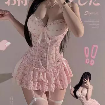 Мягкий дымчатый Luo сексуальное нижнее белье чистое кружево торт юбка соблазнение кость униформа кровать флирт собрать нижнее белье One size