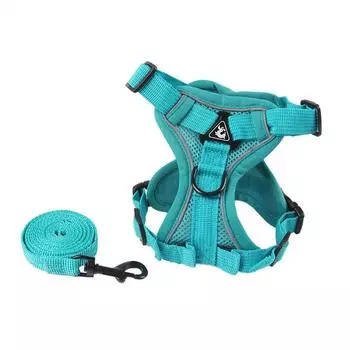 Мягкий дышащий поводок для домашних собак, светоотражающий, для маленьких и средних собак, ошейник для щенков чихуахуа, поводок на грудь для кошек и собак XL