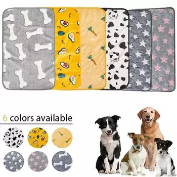 Мягкий фланелевый коврик для кровати для собак, одеяло, мягкая уютная подушка для домашних животных для маленьких, средних и больших собак, диван для щенков, осенний теплый дорожный коврик, принадлежности для французского бульдога, чихуахуа XS