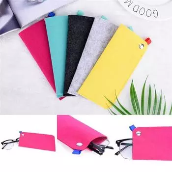 Мягкий футляр, модные сумки для очков, очки, сумка для чтения, полезная удобная сумка для переноски, квадратный фетр ручной работы небесно-голубой