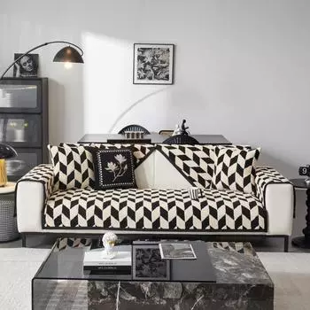 Мягкий хлопковый бархатный диван осень-зима новый утолщенный коврик для сидения противоскользящий чехол для дивана легкий роскошный роскошный премиум-ткань для чехла 70x70