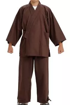 Мягкий хлопок полотняного переплетения Brown M [Edoten] Samue, 100% Samue, коричневый